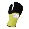 [04-322-M] 13g Glove ExtraFlex® Cut Resistant Hi-Vis Yellow Engineered Liner With 7g Poly-Acrylic Lining, Black Nitrile Micro Foam HCT® Palm Coating, Nitrile Reinforced Thumb Crotch And 3/4 Fingertip Coating, ANSI A4
