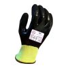 [04-545-XS] 15g Glove ExtraFlex® Hi-Vis Engineered Liner, With 7g Poly-Acrylic Lining, Black Smooth Nitrile Fully Dipped, Black Nitrile Micro Foam HCT® Palm Dipped, Thumbcrotch Reinforcement, ANSI A5