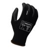 [06-012-M] 13g Glove Black Nylon Liner With Black PU Palm Coating    