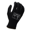 [06-021-L] 13g Glove Black Nylon Liner With Black Latex Crinkle Palm Coating 