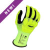 [14-007HV-M] Glove 15 Gauge, ExtraFlex Plus® Hi Vis Liner With Black HCT® Micro Foam Nitrile Palm Coating, Black Thumb Crotch Reimforcement and Back Protection, Touch Screen