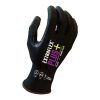 [14-420-M] 18 Glove Gauge, ExtraFlex Plus® Black Engineered Liner With Black PU Palm Coating, Thumb Croth Reinforcement, Touch Screen, ANSI 4