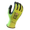 [14-520-XL] Glove 15 Gauge, ExtraFlex Plus® Hivis Engineered Liner With Black PU Palm Coating, Thumb Croth Reinforcement, Touch Screen, ANSI 5