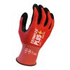 [14-600-S] Glove 15 Gauge, ExtraFlex Plus® Red Engineered Liner With Black HCT® Micro Foam Nitrile Palm Coating, Thumb Croth Reinforcement, Touch Screen, ANSI 6