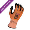 [14-720-2X] Glove 15 Gauge, ExtraFlex Plus® Orange Engineered Liner With Black PU Palm Coating, Thumb Croth Reinforcement, Touch Screen, ANSI 6