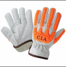 CIA7700-PR Gloves, Pair, High-Visibility Cut and Impact Resistant Buffalo Leather Drivers Gloves, ANSI/ISEA 138, A7/5/5   3dz/cs