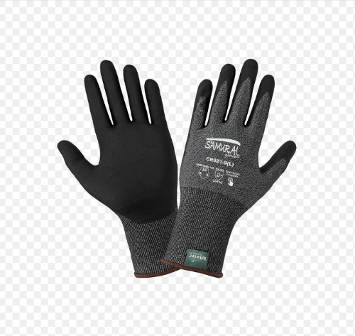 Samurai Glove® Salt-and-Pepper Cut Resistant Coated Touch Screen Gloves Made with 21-Gauge Tuffalene® Platinum - CR921