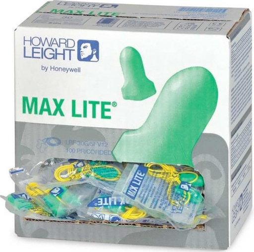 [LPF-30] MAX-LITE LOW PRESSURE FOAM CORDED EAR PLUG W/POLY