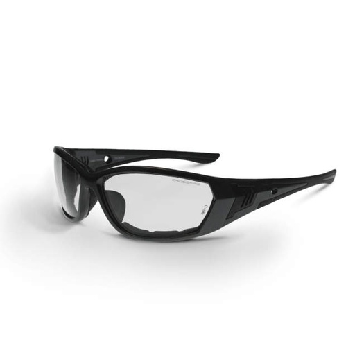 [3564] Glasses Optional Integral Strap Attachment • Dual Mold Rubber Temples • EVA Foam Liner • Meets ANSI Z87.1+ • 99.9% UV Protection Pearl Gray Frame - Clear Anti-Fog Lens