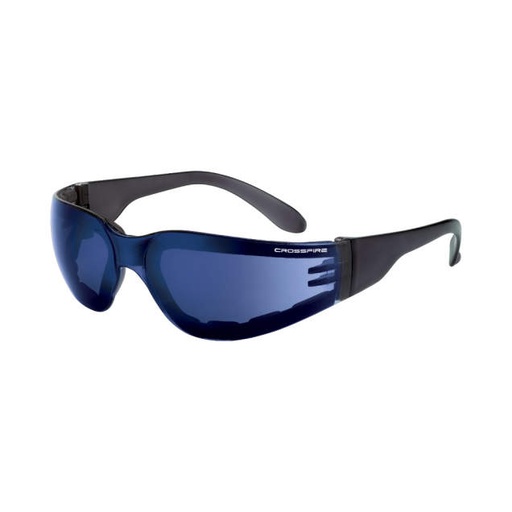 [548] Glasses Frameless Lightweight Design • Wide Temples • EVA Foam Liner • Meets ANSI Z87.1+ • 99.9% UV Protection Blue Mirror Frame - Blue Mirror Lens
