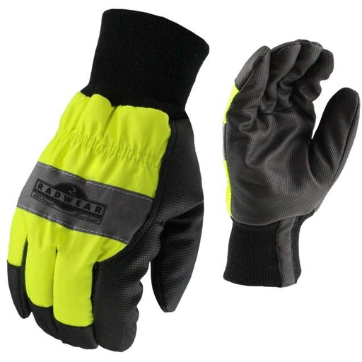 [RWG800M] Glove Cold Weather • Waterproof Plated Thermal Lined Palm • Reflective Knuckle Strap • Synthetic Leather Nail Guards • Wing Thumb Size M