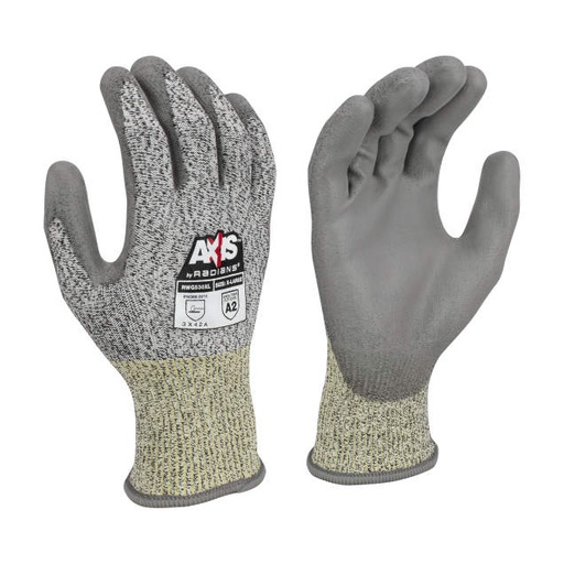 [RWG530XXL] Glove ANSI Cut Level A2 • 13 Gauge HPPE Seamless Shell • PU Dipped Palm • EN388: 3 X 4 2 A Size XXL