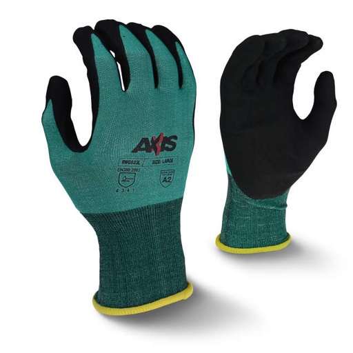 [RWG533M] Glove ANSI Cut Level A2 • 18 Gauge HPPE Shell • Micro Foam Nitrile Dipped Palm • EN388:  4 3 4 1 Size M