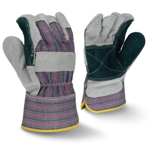 [RWG3200JPM] Glove Regular Shoulder Gray Split Cowhide Joint Leather Plam • Rubberized Safety Cuff Size M
