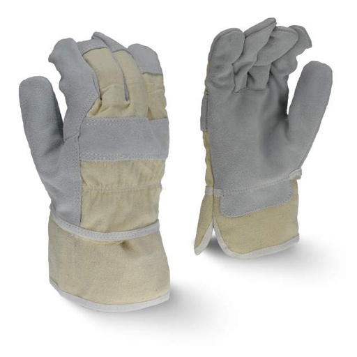 [RWG3200WL] Glove Regular Shoulder Split Gray Cowhide • Washable Duck Cuff Size L