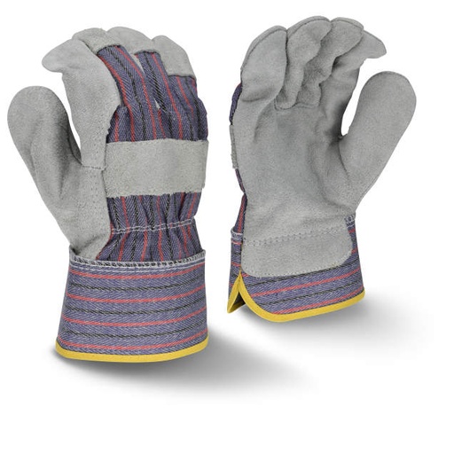 [RWG3200M] Glove Regular Shoulder Gray Split Cowhide • Rubberized Safety Cuff Size M