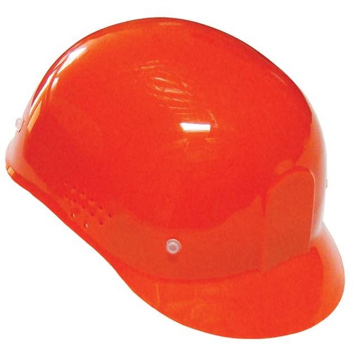 [302-ORANGE] 4-Point Molded Suspension • Easy Size Adjustments • Perforated Sides • Headband Sizes 6 5/8" - 7 5/8" Bump Cap - Orange