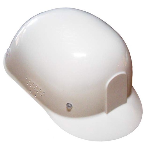 [302-WHITE] 4-Point Molded Suspension • Easy Size Adjustments • Perforated Sides • Headband Sizes 6 5/8" - 7 5/8" Bump Cap - White