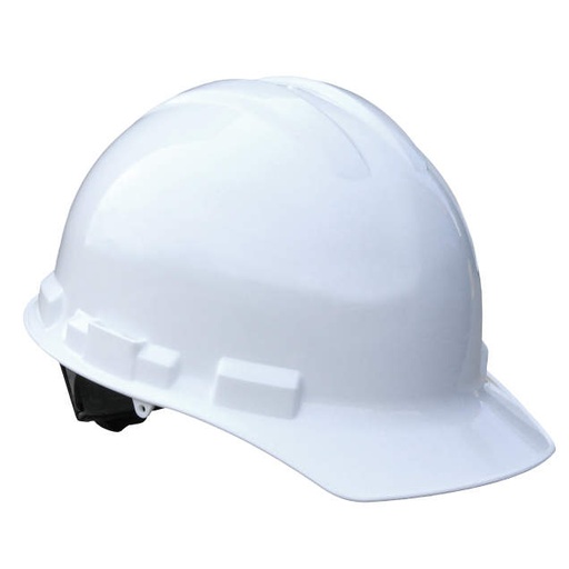 [DPG11-W] Hard Hat 6 Point Ratchet Suspension • Padded Headband Cap Style - White