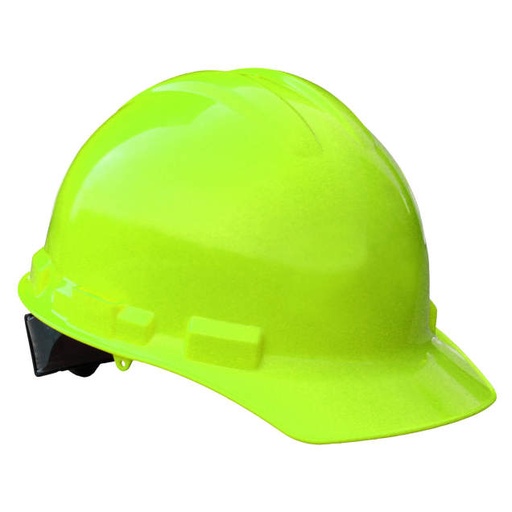 [GHR4-GREEN-HV] Hard Hat 4 Point Ratchet Cap Style 4 Pt Ratchet - Hi-Vis Green