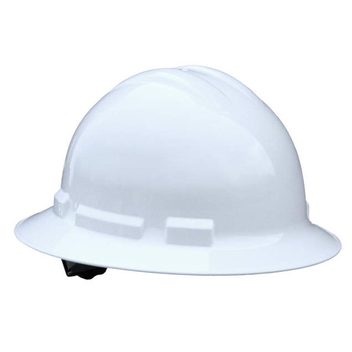 [QHP4-WHITE] Hard Hat 4 Point Pinlock Full Brim 4 Pt Pinlock - White