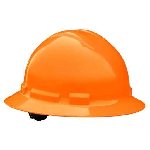 [QHR4-ORANGE-HV] Hard Hat 4 Point Ratchet Full Brim 4 Pt Ratchet - Hi-Vis Orange