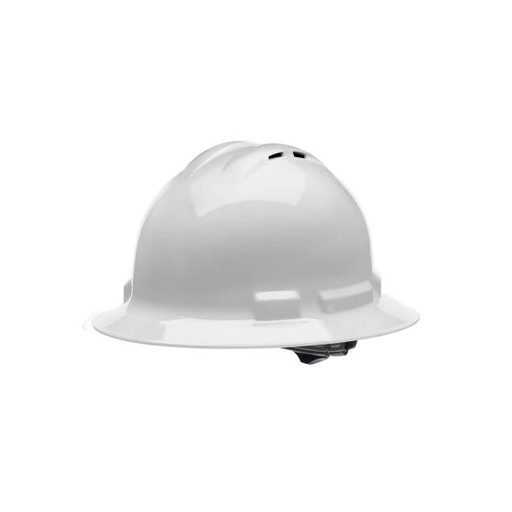 [QHR4-WHITE] Hard Hat 4 Point Ratchet Full Brim 4 Pt Ratchet - White