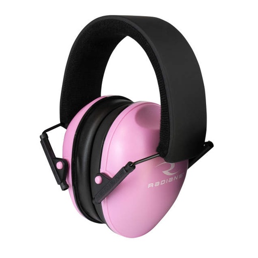 [LS0800CS] NRR 21 • Low profile earcups • Adjustable moisture wicking headband • Soft foam padded earcups • Folds compactly Lowset™ Earmuff - Pink