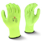 [RWG22S] Glove 13 Ga Hi-Vis Yellow Polyester Shell • Yellow PU Dip • EN388: 3 1 2 1 X Size S