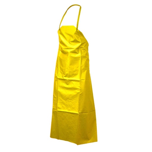 [35001-43-YEL-U] Apron • Chemical Resistant • Liquid Penetration ASTM F903 Safety Yellow - Size Universal