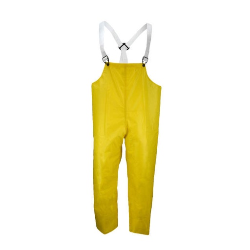 [77001-12-2-YEL-3X] Bib Front Coverage • Adjustable Elastic Suspenders • Non-Conductive Snap Closures that Fasten Suspenders onto Garment Safety Yellow - Size 3X