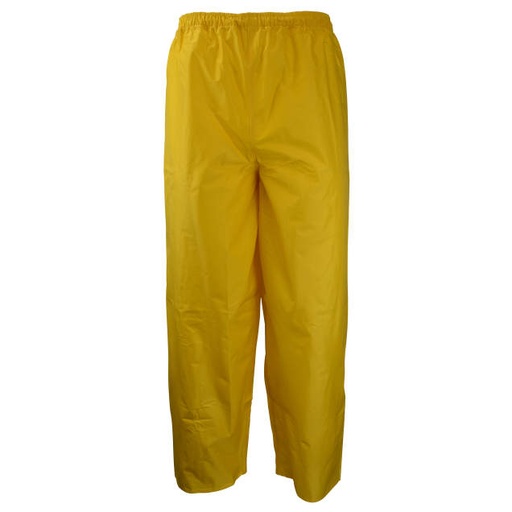 [77001-10-1-YEL-L] Basic Wide Leg Trouser Design • Elastic Waist Safety Yellow - Size L