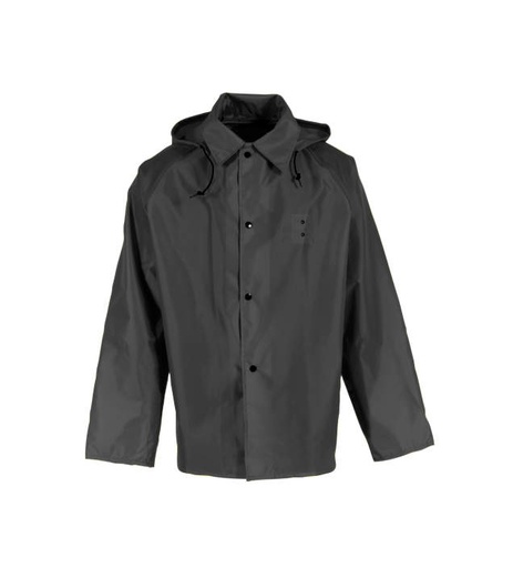[UN475-03-1-BLK-M] Jacket Attached Hood with Drawstring Closure • Raglan Shoulder Design • Slash-Thru Opening with Pockets on Each Side Black - Size M
