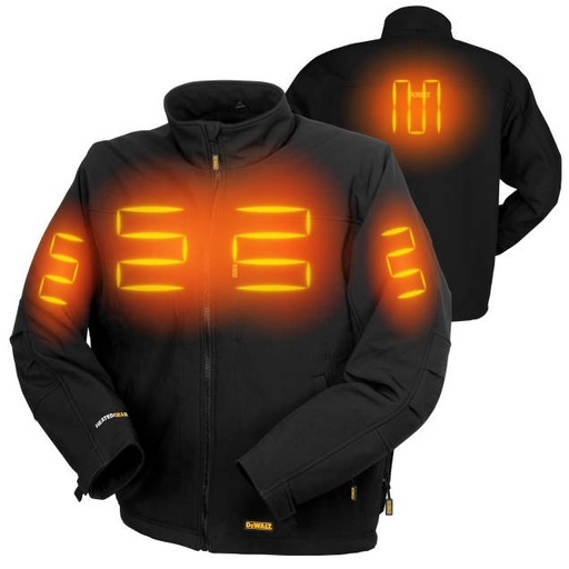 [DCHJ060ABD1-S] Kit includes (1) Jacket, DCB203 20V MAX Lithium-Ion Battery (2.0 Ah), Charger and DCB092 USB Power Adapter Black Soft Shell Jacket w/ Battery - Size S