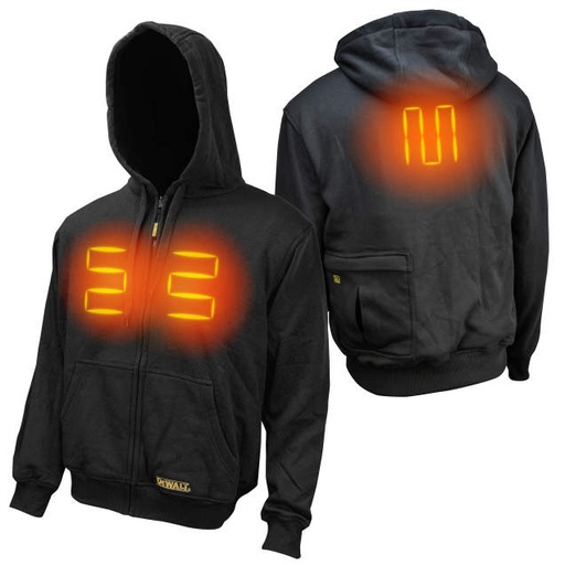 [DCHJ067B-M] Includes (1) Jacket and DCB092 USB Power Adapter Black Heated Hoodie w/o Battery - Size M