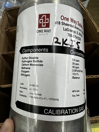 [CG-RKI5116] Cal Gas, RKI 5 gas 116L 