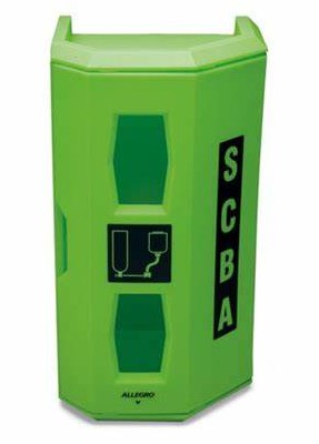 [4150] Allegro  - High‐Viz Heavy Duty Single SCBA Wall Case, Green
