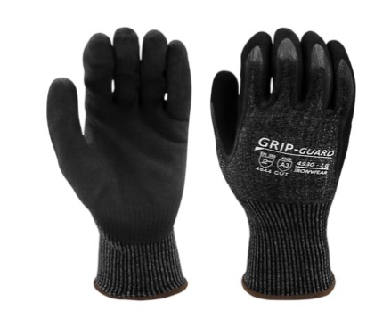 4930-Pairs PE/GLASS-SANDY PALM GLOVES