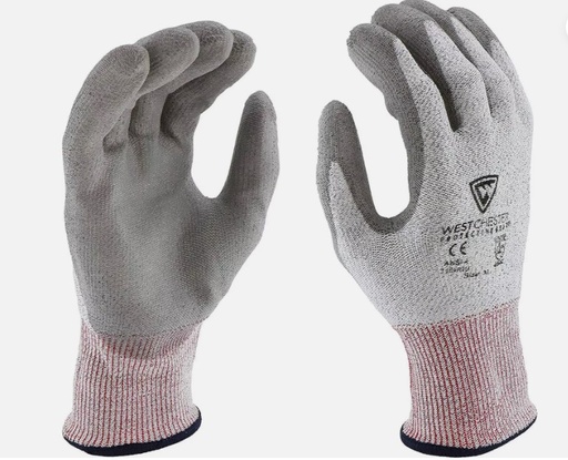 710HGU-DOZEN Gloves, ANSI cut 4, poly dipped, with impact Small