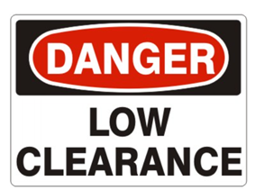 [D-451934] Sign, Low Clearance 10X14