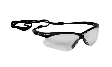 [25676] KleenGuard™ Nemesis™ Safety Glasses, black frame, Uncoated clear lens 12/box 