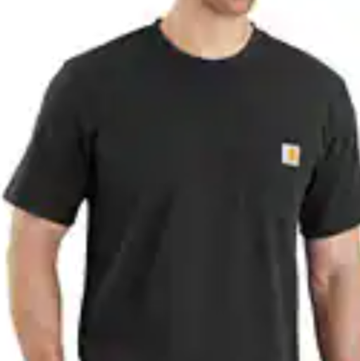 [106020-N042XL] Shirt, 106020 M RlxdFt SS TShrt. Black, Non FR No Pocket  