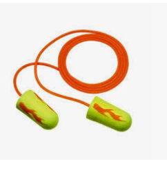 [311-1252 Pair] Earplugs, E-A-R Soft, Yellow Neon Blast, Corded (Pair) 