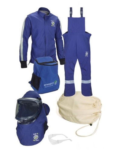 Enespro® AGP 40 Cal Arc Flash Premium Kit with Lift Front Hood with Fans & Gear Bag - No Gloves