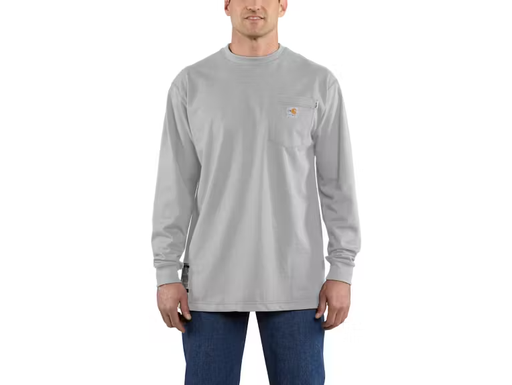 Carhartt Men's FR Force Cotton Long-Sleeve Pocket T Shirt 100% Cotton