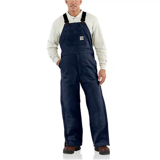 Carhartt Men's FR Duck Bib Quilt-Lined Overalls 
