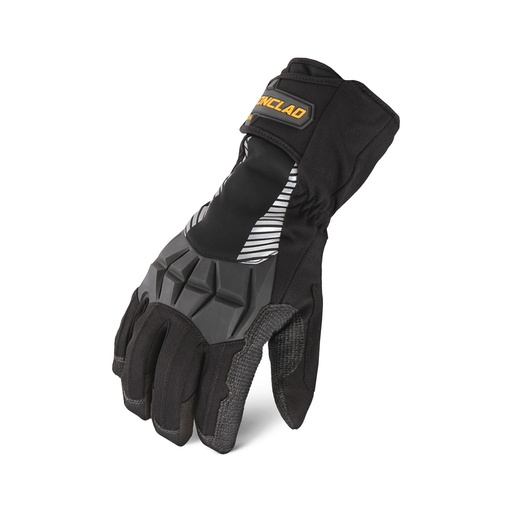 CCT2-Pairs Gloves, Ironclad Tundra Series Mechanics Gloves, Synthetic leather, Gauntlet Cuff, Waterproof, black.  
