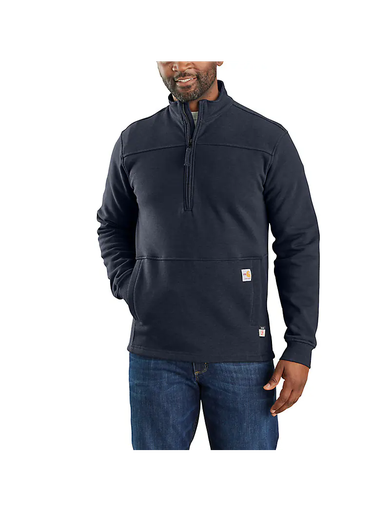 Carhartt Men's FR Force Rain Defender Relaxed Fit Mock Neck Fleece Pullover
