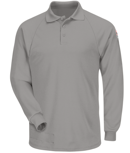 BULWARK Long Sleeve Classic Polo CAT 2 Grey