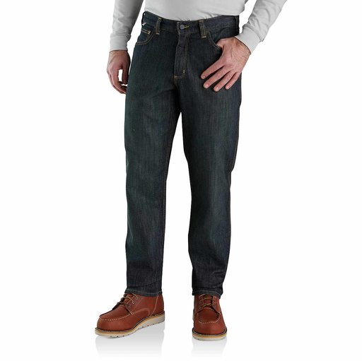 Carhartt Men's FR Force Rugged Flex Relaxed Fit 5-Pocket Jean- Midnight Sand
